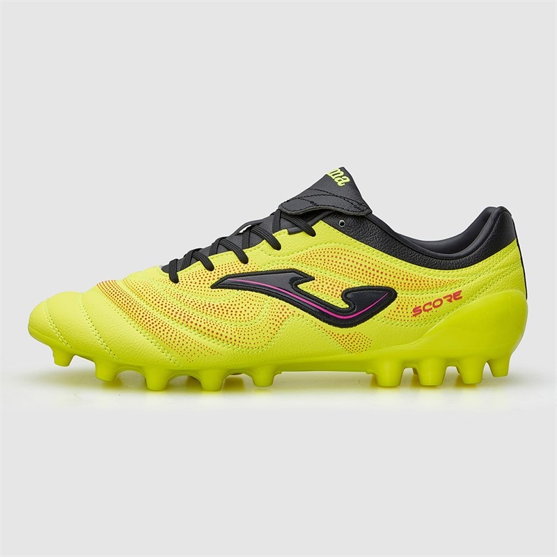 Joma Mens Score 25 AG Artificial Grass Football Boots Fluoro Yellow - Image 2