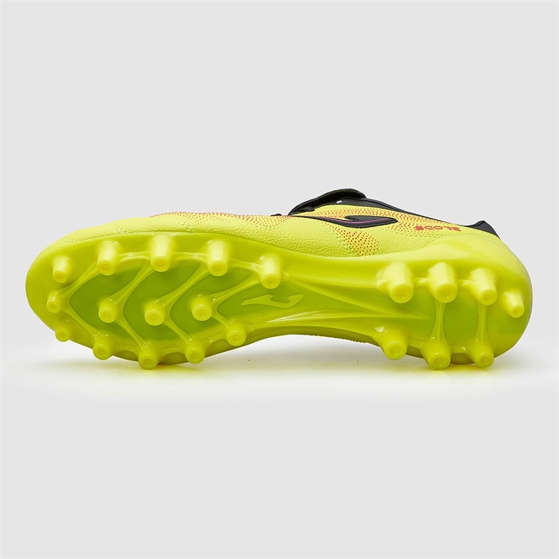 Joma Mens Score 25 AG Artificial Grass Football Boots Fluoro Yellow - Image 3