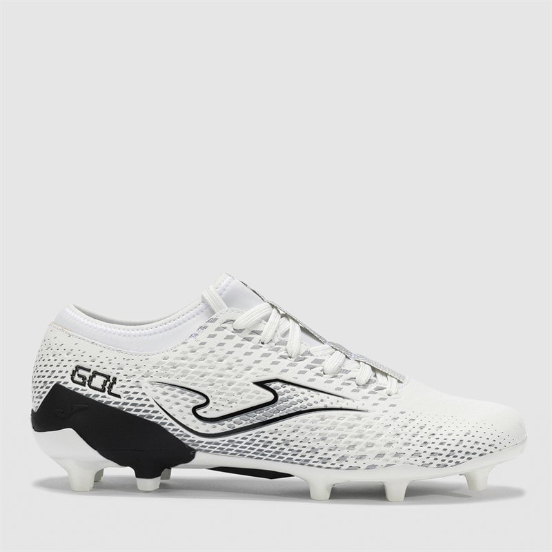 Joma Mens Gol 25 FG Firm Ground Football Boots White/Black