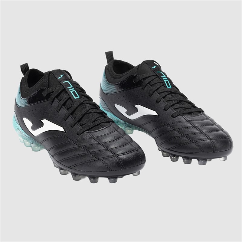 Joma Mens Numero-10 25 AG Artificial Grass Football Boots Black/Turquoise - Image 5
