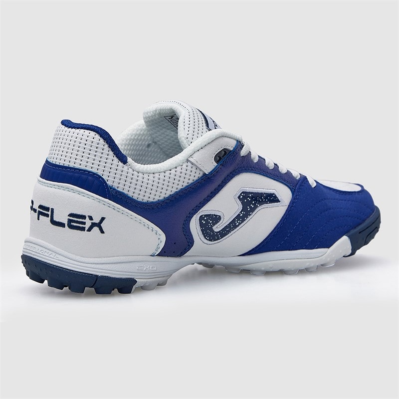 Joma Mens Top Flex 25 TF Astro Turf Football Boots White/Royal - Image 5
