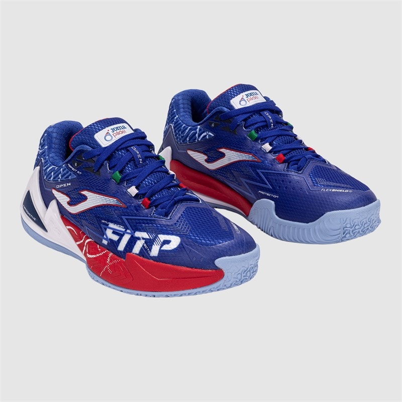 Joma Mens Open 25 Fitp Italian Tennis And Padel Federation Padel Shoes Royal Blue/Red Royal Blue Red - Image 5