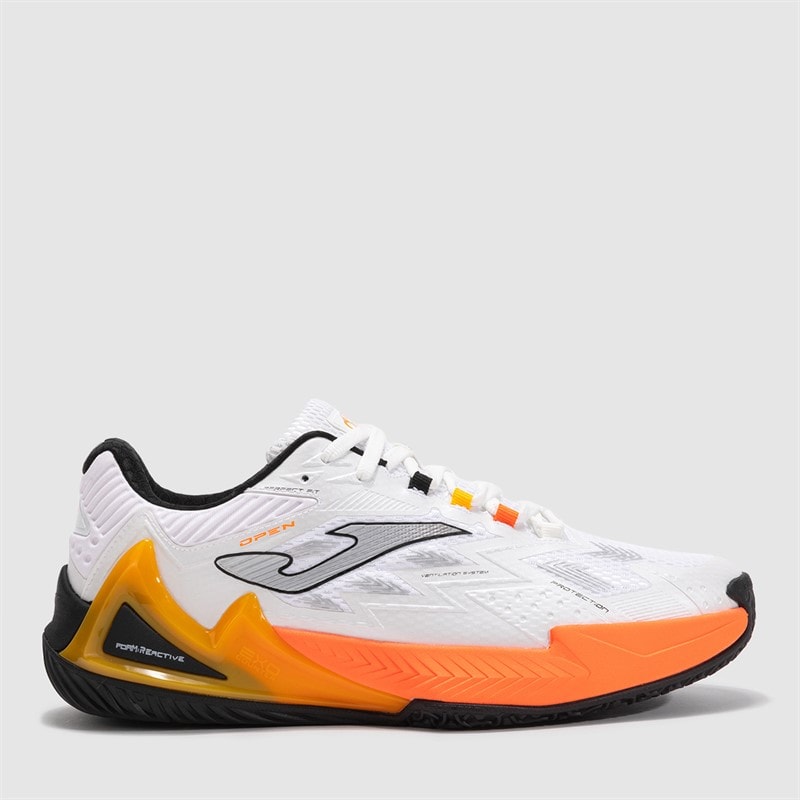 Joma Mens Open 25 Padel Shoes White Fluorescent Saffron - Image 1