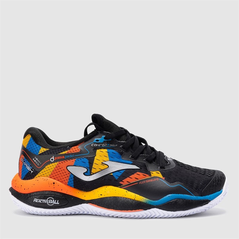 Joma Mens Smash 25 Padel Shoes Black/Red/Orange Black Red Orange - Image 1