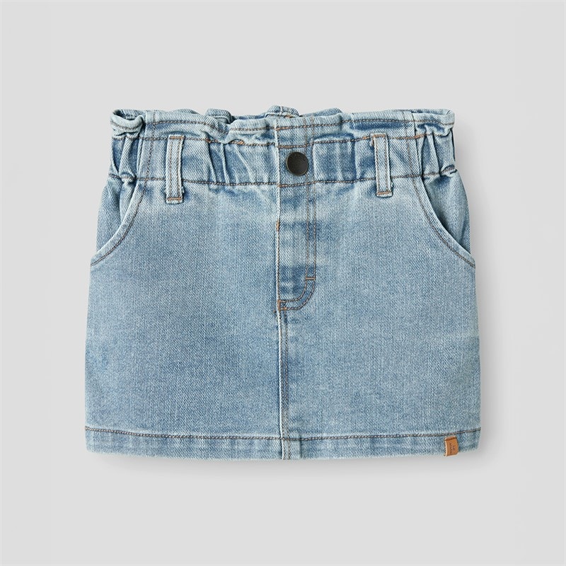 Lil' Atelier Girls Darlee Denim Skirt Medium Blue Denim - Image 1