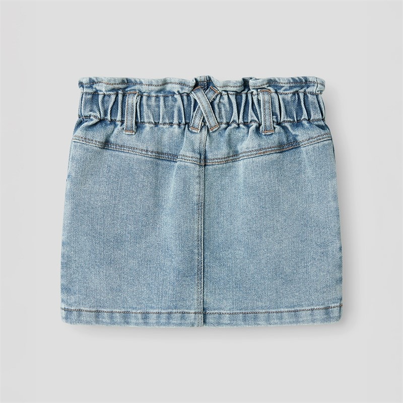 Lil' Atelier Girls Darlee Denim Skirt Medium Blue Denim - Image 2