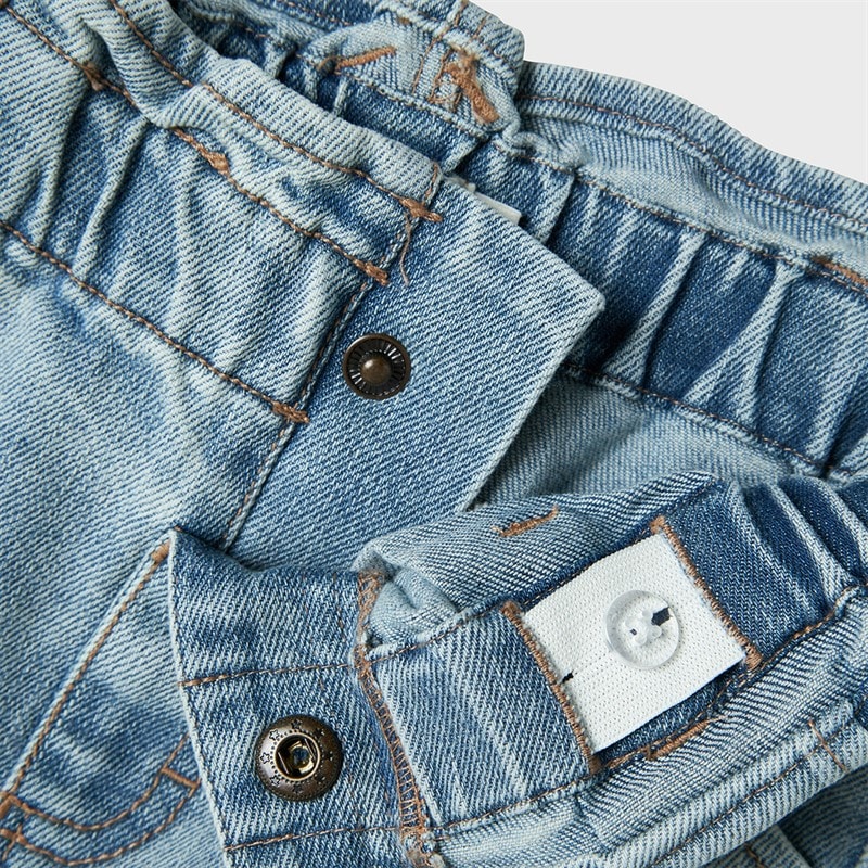 Lil' Atelier Girls Darlee Denim Skirt Medium Blue Denim - Image 3