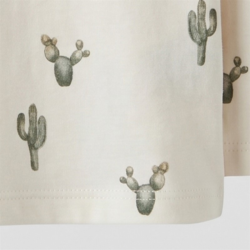 Lil' Atelier Boys Layo Cactus Long Sleeve Top Coconut Milk - Image 3