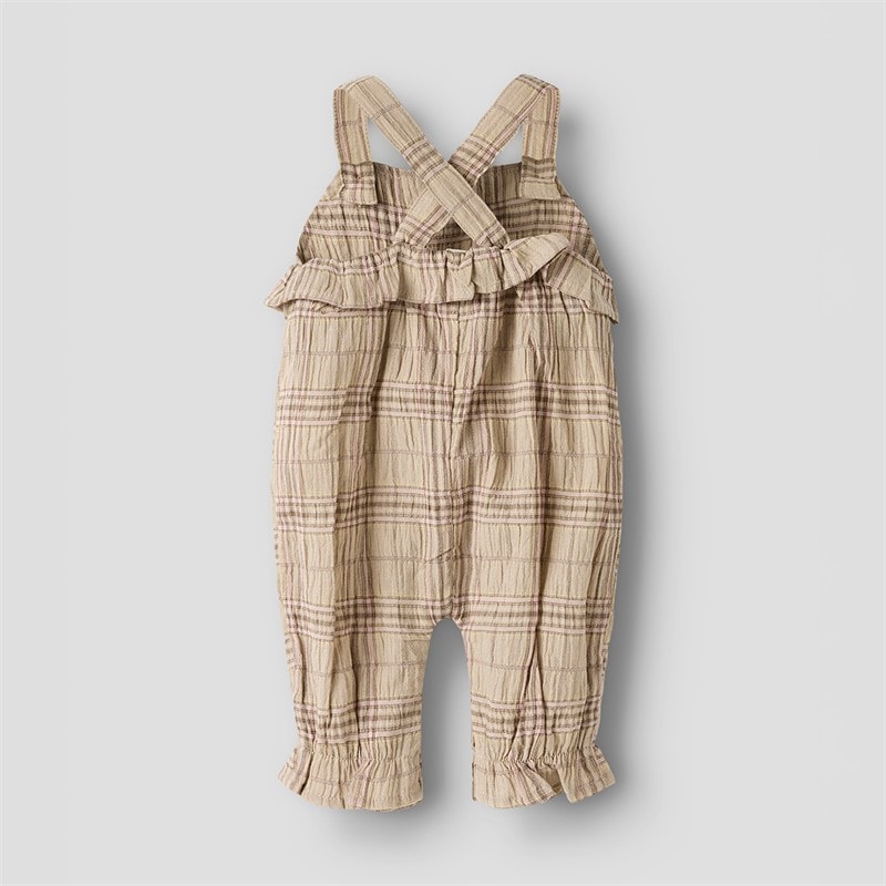 Lil' Atelier Girls Diema Overalls Oxford Tan - Image 2