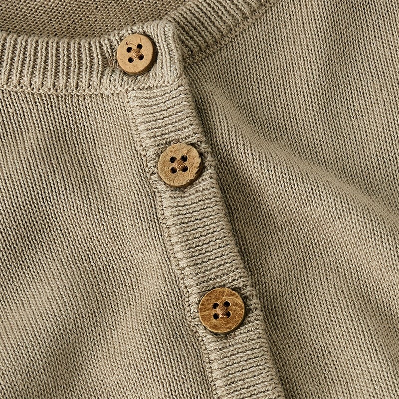Lil' Atelier Kids Dundo Knitted Cardigan Oxford Tan - Image 3