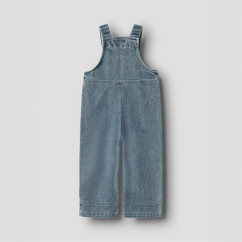 Lil' Atelier Girls Damla Overalls Medium Blue Denim - Image 2