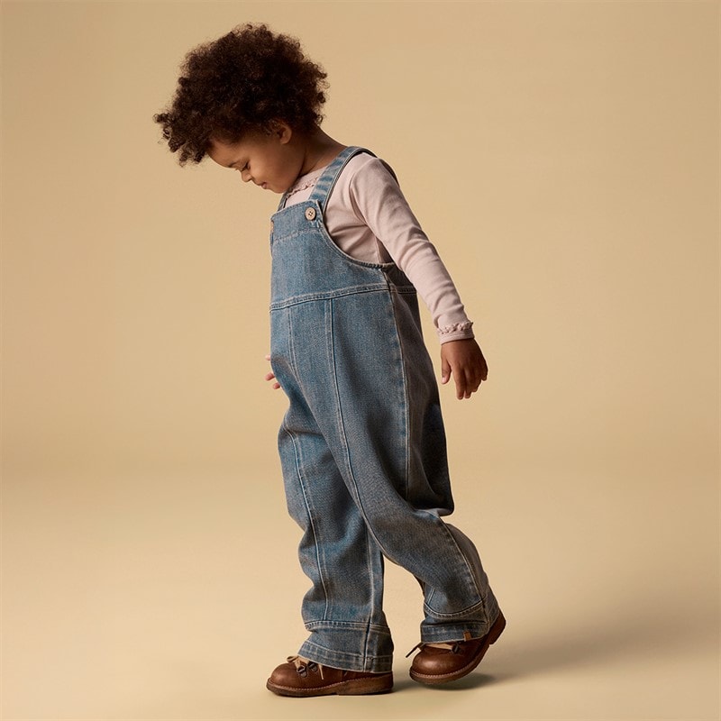 Lil' Atelier Girls Damla Overalls Medium Blue Denim - Image 4