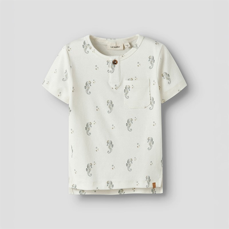 Lil' Atelier Boys Gayo T-Shirt Coconut Milk - Image 1