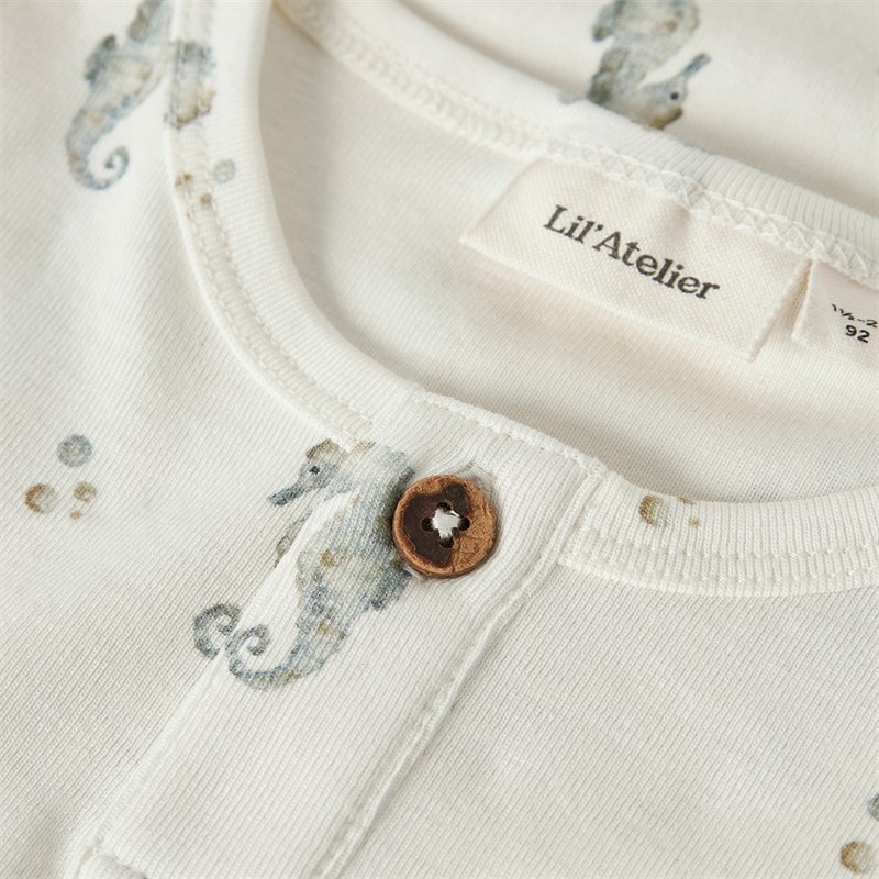 Lil' Atelier Boys Gayo T-Shirt Coconut Milk - Image 3
