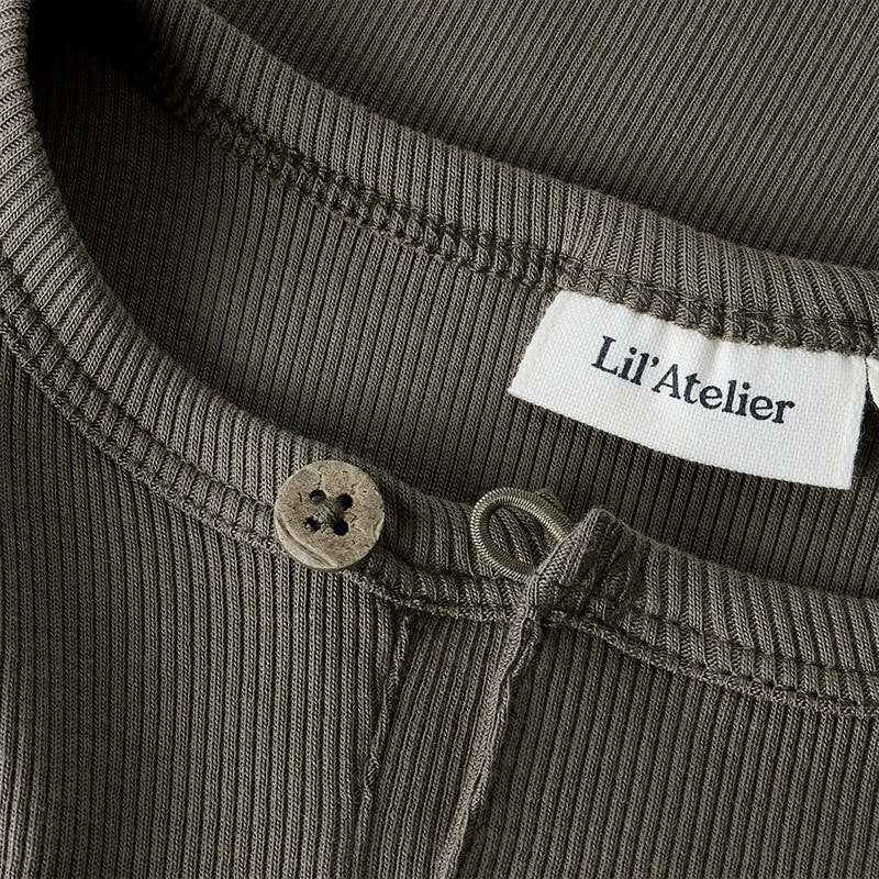Lil' Atelier Boys Lago Long Sleeve Top Shitake - Image 3