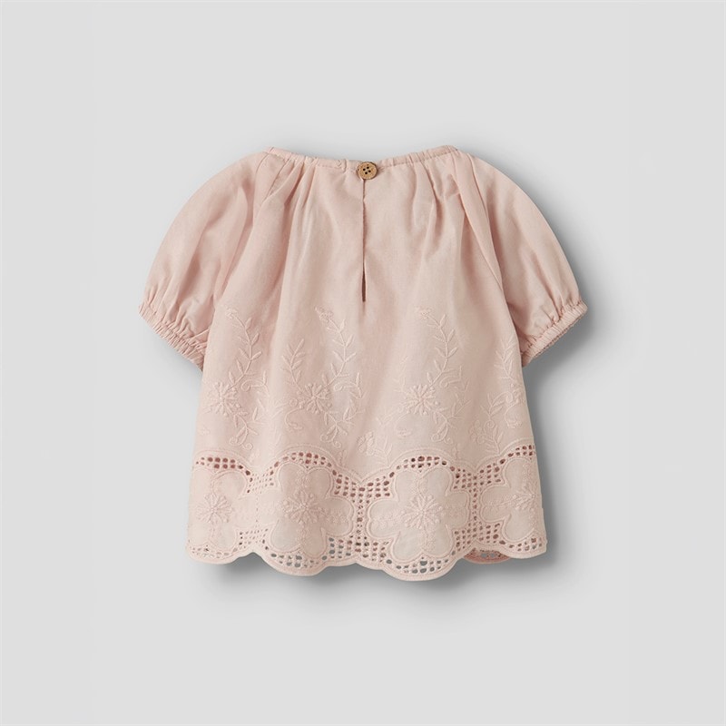 Lil' Atelier Girls Dayna Loose T-Shirt Peach Whip - Image 2