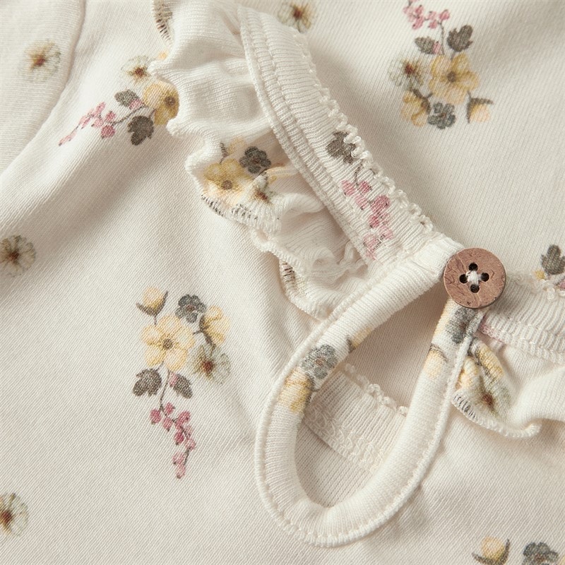 Lil' Atelier Girls Gayo Short Sleeve Top Coconut Milk - Image 3