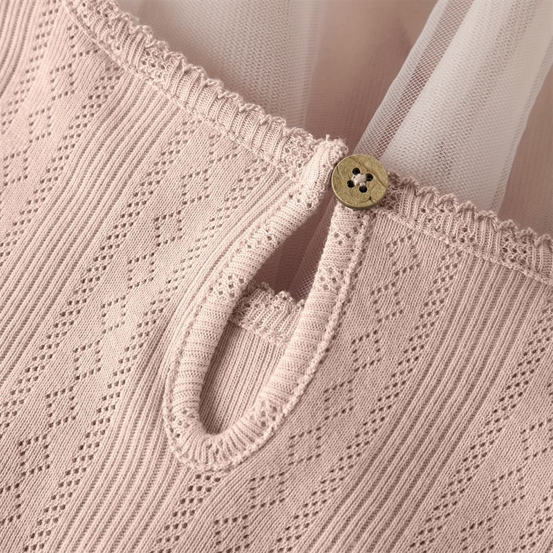 Lil' Atelier Girls Fanella Tulle Dress Peach Whip - Image 3