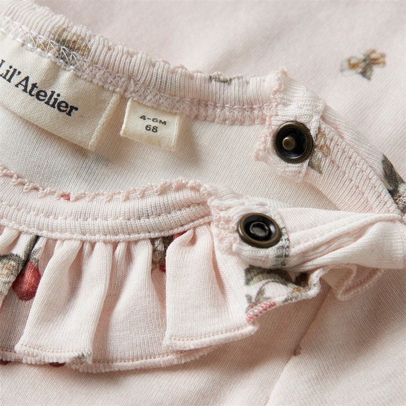 Lil' Atelier Girls Gayo Short Sleeve Babygrow Morganite - Image 3