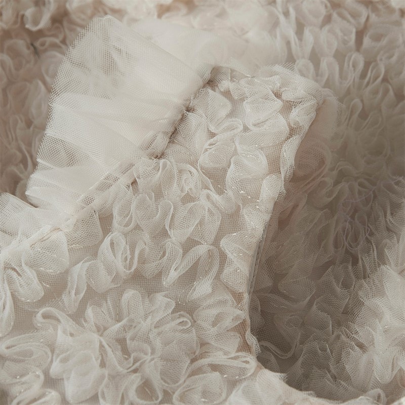 Lil' Atelier Girls Fauna Tulle Dress Pumice Stone - Image 3