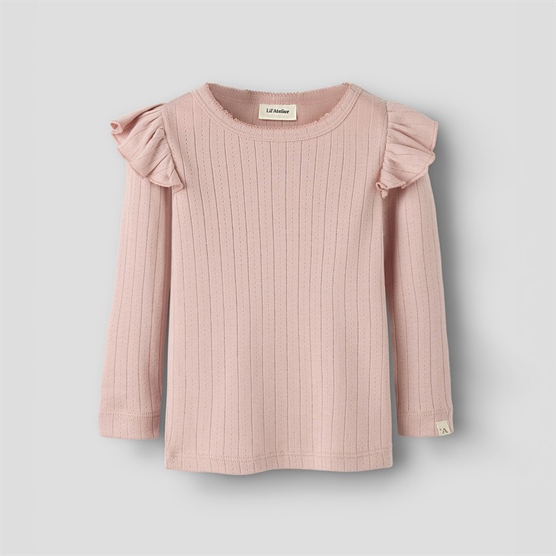 Lil' Atelier Girls Rachel Long Sleeve Top Misty Rose