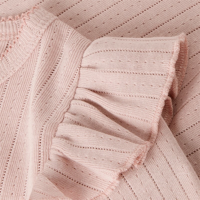 Lil' Atelier Girls Rachel Long Sleeve Top Misty Rose - Image 3