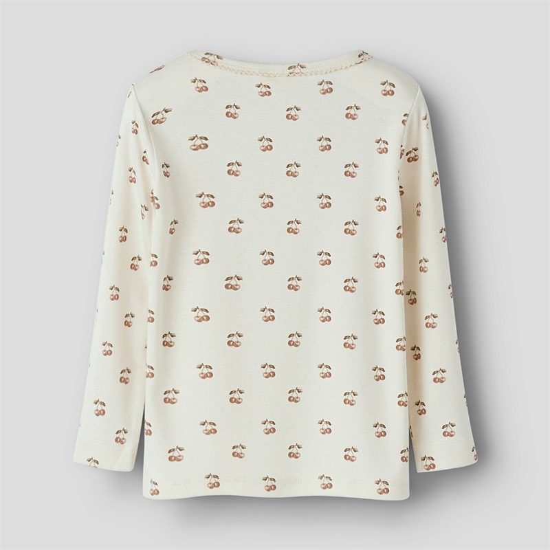 Lil' Atelier Girls Layo Long Sleeve Top Coconut Milk - Image 2
