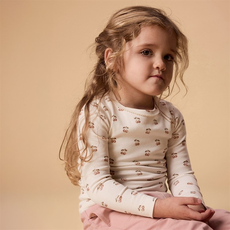 Lil' Atelier Girls Layo Long Sleeve Top Coconut Milk - Image 4