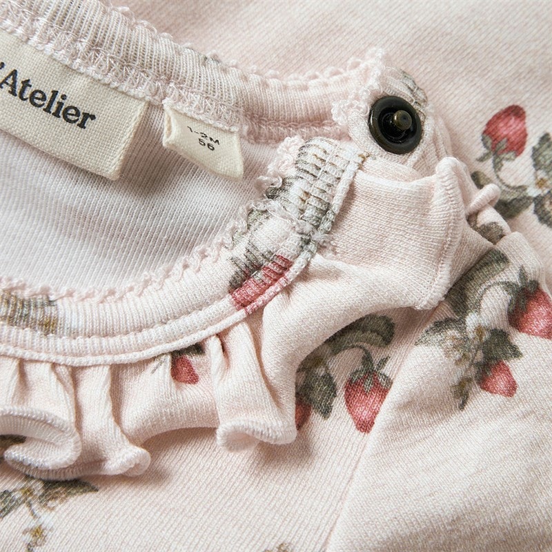 Lil' Atelier Girls Gayo Short Sleeve Babygrow Morganite - Image 3