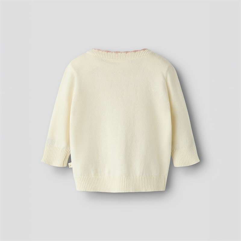 Lil' Atelier Girls Saran Knitted Cadigan Turtledove - Image 2