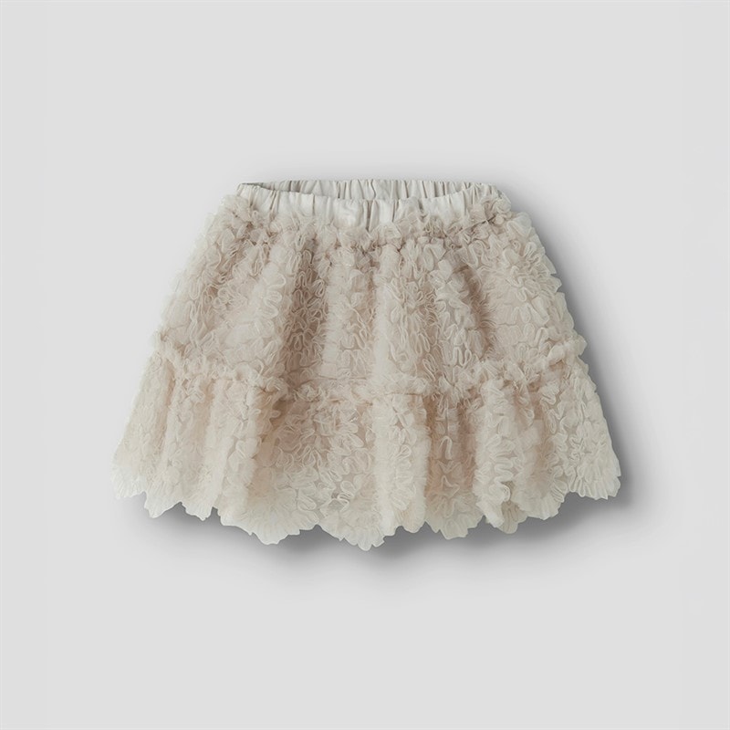 Lil' Atelier Girls Fauna Tulle Skirt Pumice Stone