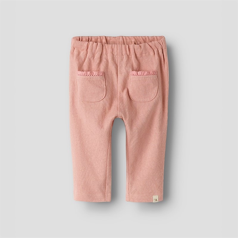 Lil' Atelier Girls Halina Trousers Rose Tan - Image 1