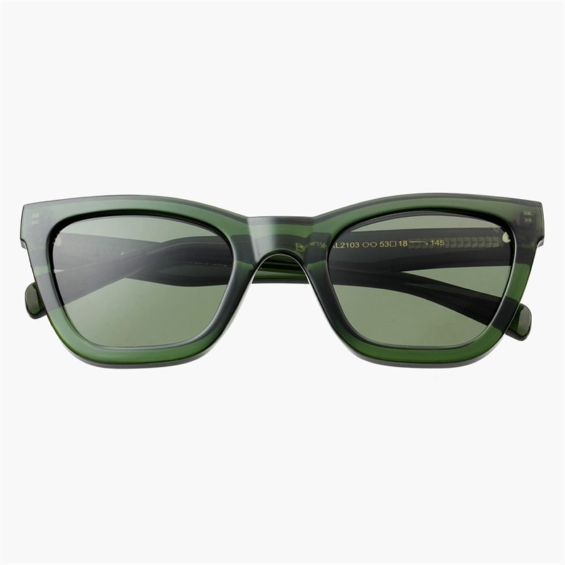 A Kjærbede Big Kanye Sunglasses Dark Green Transparent