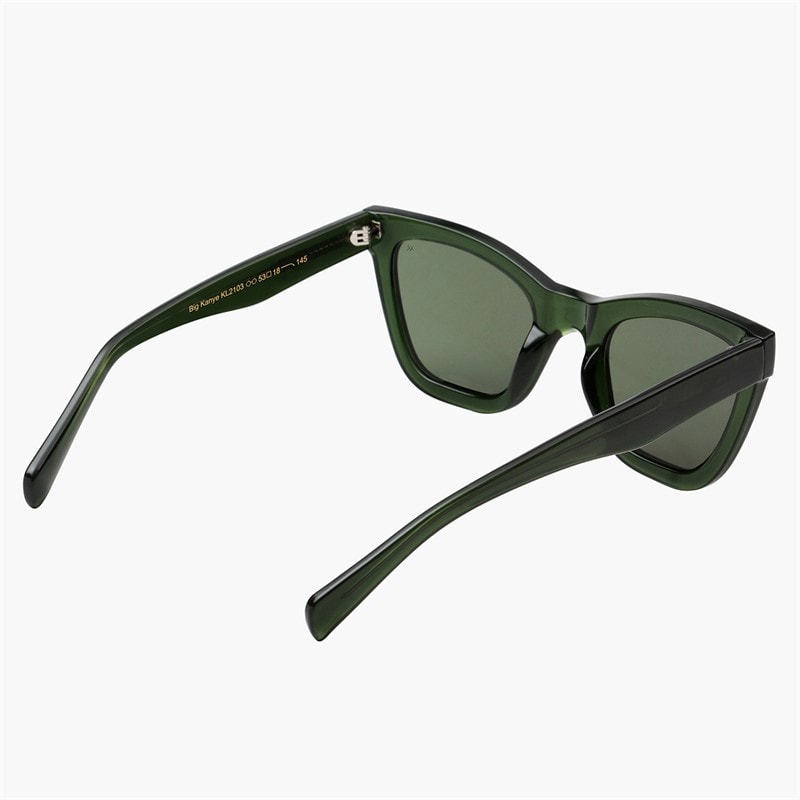 A Kjærbede Big Kanye Sunglasses Dark Green Transparent - Image 2