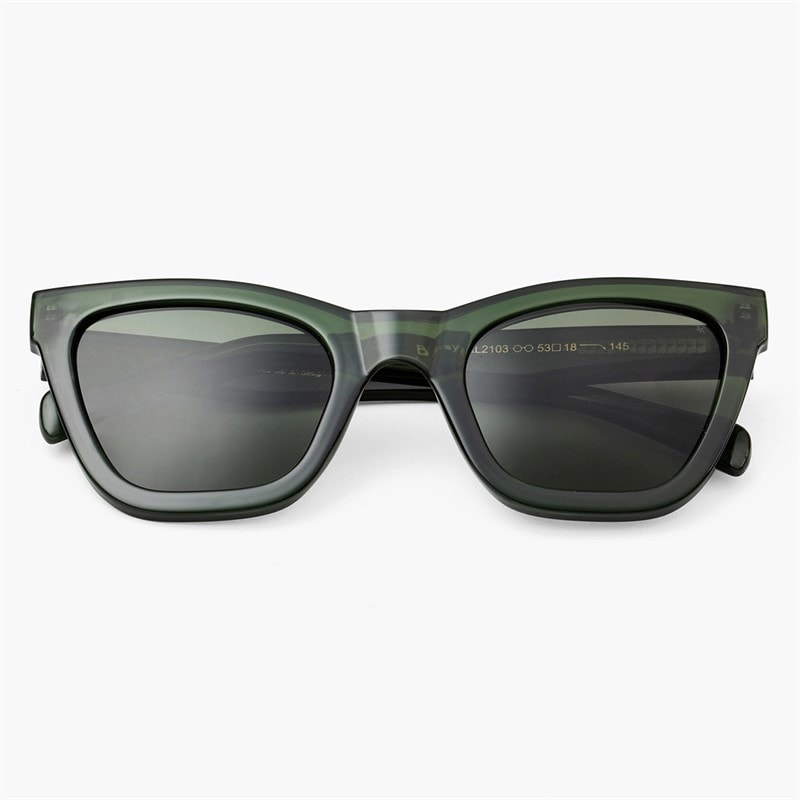A Kjærbede Big Kanye Sunglasses Dark Green Transparent - Image 3