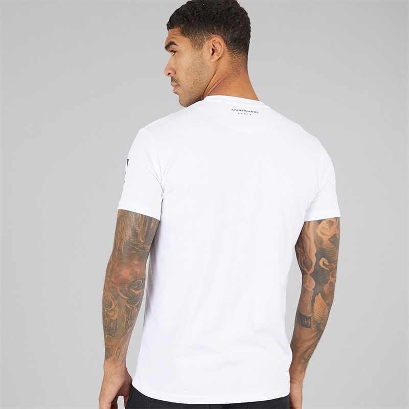 Avant Garde Mens Criptic T-Shirt White - Image 2
