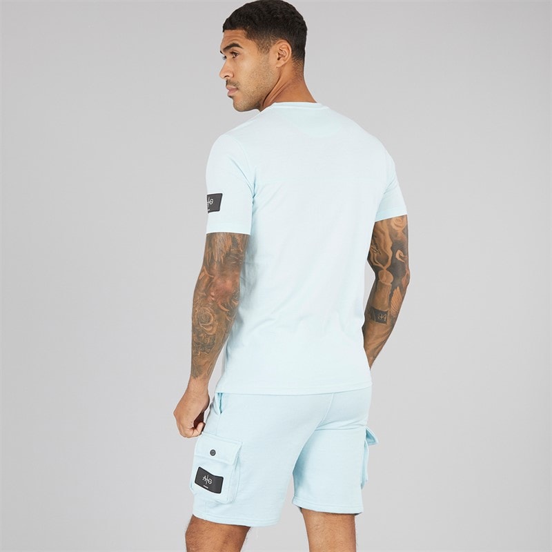 Avant Garde Mens Elation T-Shirt And Shorts Set Sky Blue - Image 2