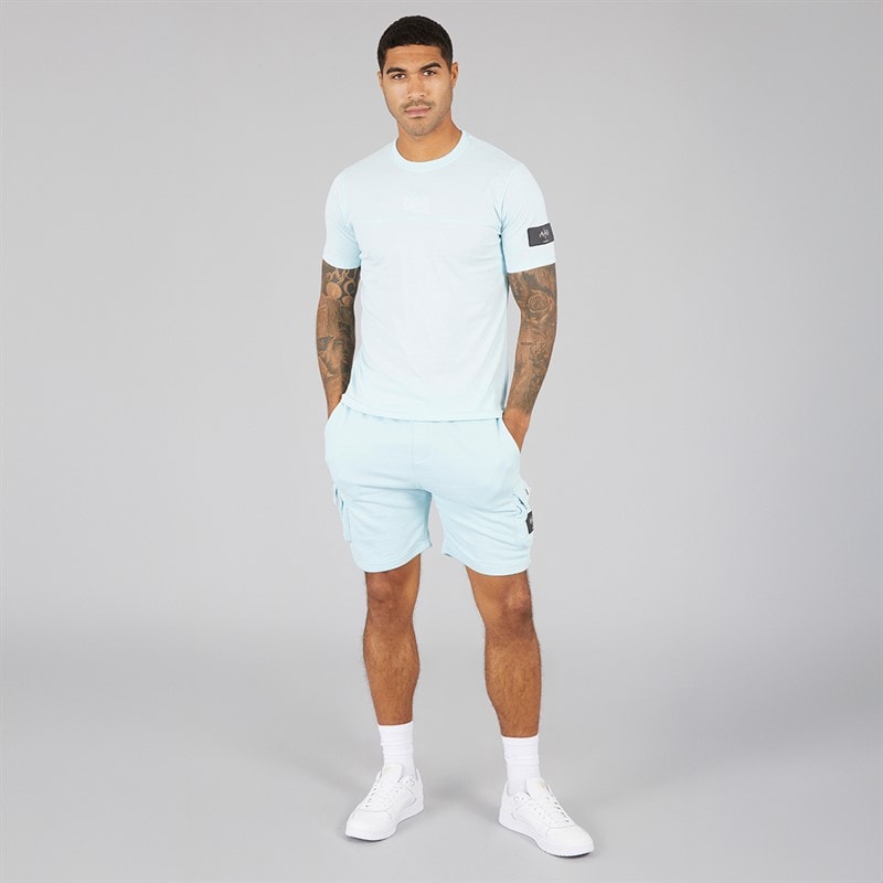 Avant Garde Mens Elation T-Shirt And Shorts Set Sky Blue - Image 4