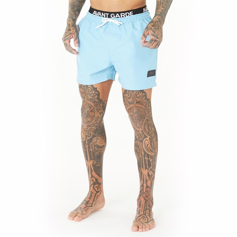 Avant Garde Mens Abroad Swim Shorts Blue - Image 1