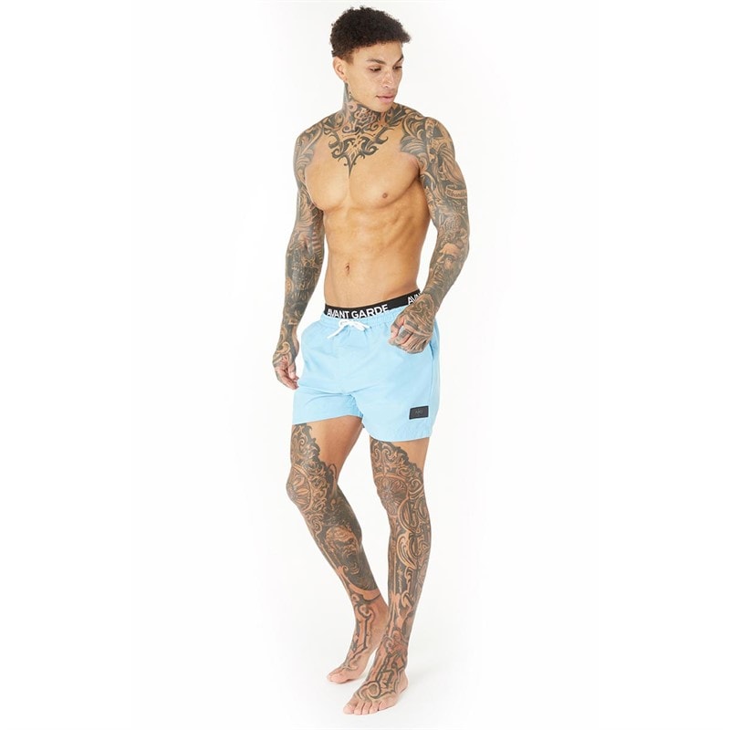 Avant Garde Mens Abroad Swim Shorts Blue - Image 4