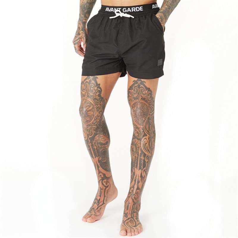 Avant Garde Mens Abroad Swim Shorts Black - Image 1