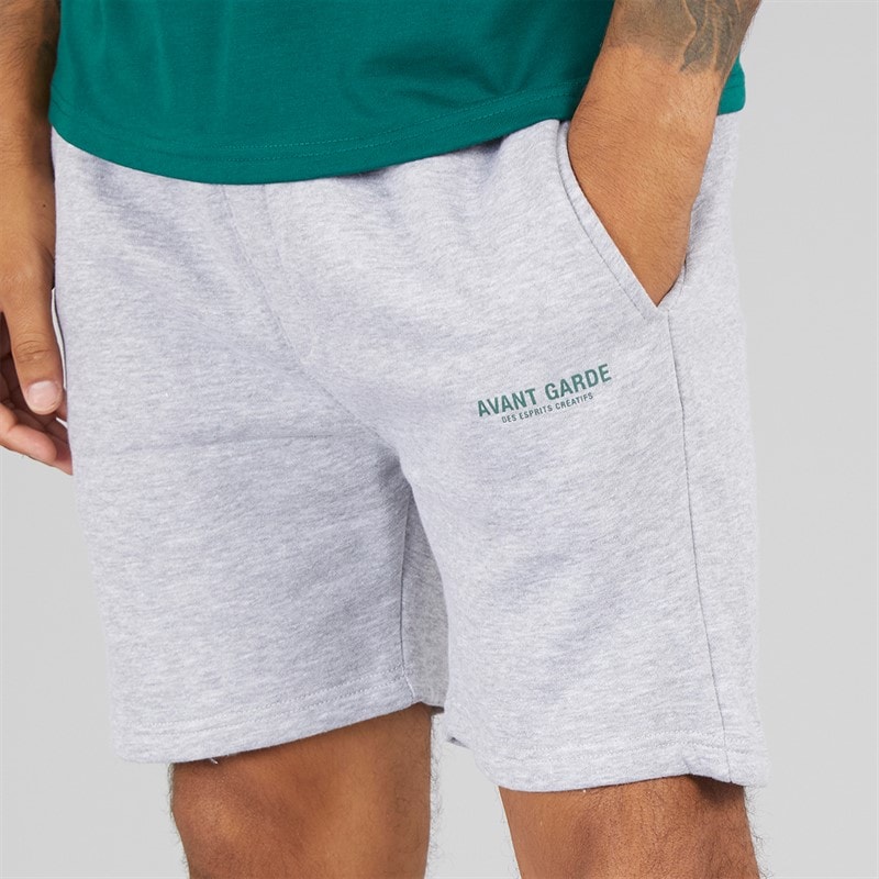 Avant Garde Mens Creatives Shorts Light Grey Marl - Image 3