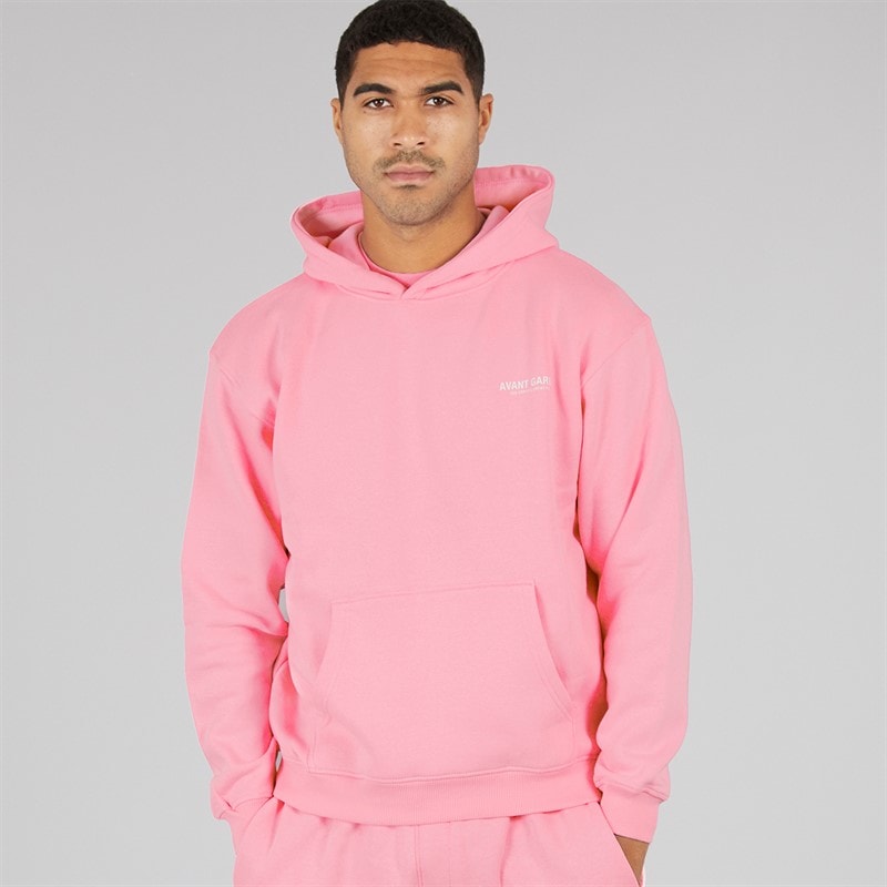 Avant Garde Mens Creatives Slightly Oversized Hoodie Bubblegum Pink