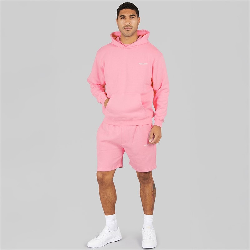 Avant Garde Mens Creatives Slightly Oversized Hoodie Bubblegum Pink - Image 4