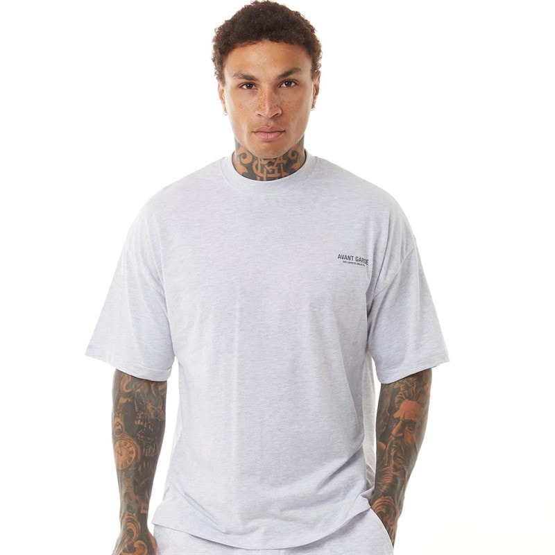 Avant Garde Mens Creatives T-Shirt Light Grey Marl - Image 1