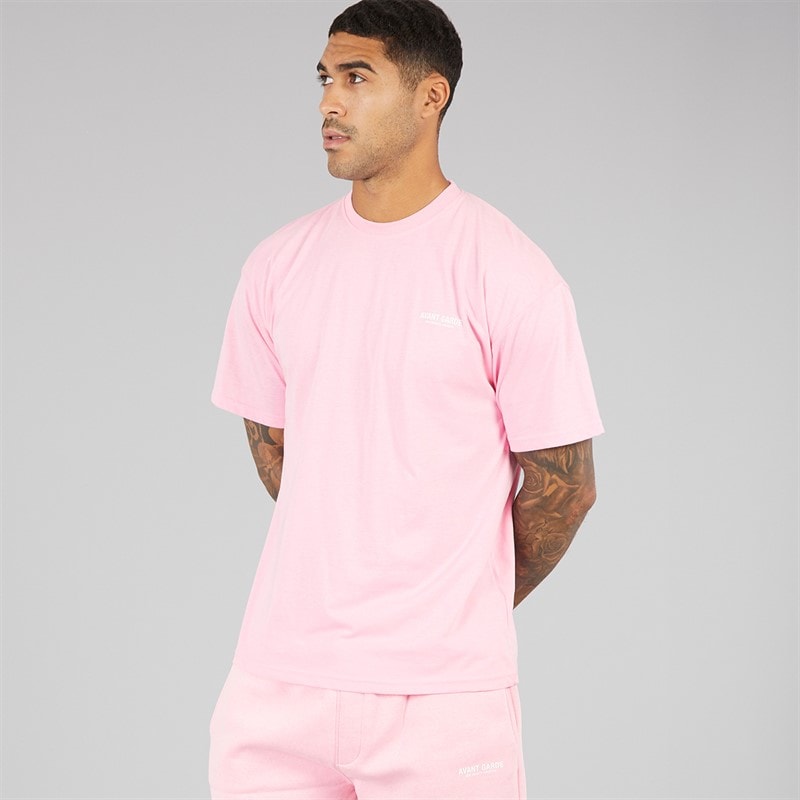 Avant Garde Mens Creatives T-Shirt Bubblegum Pink - Image 5