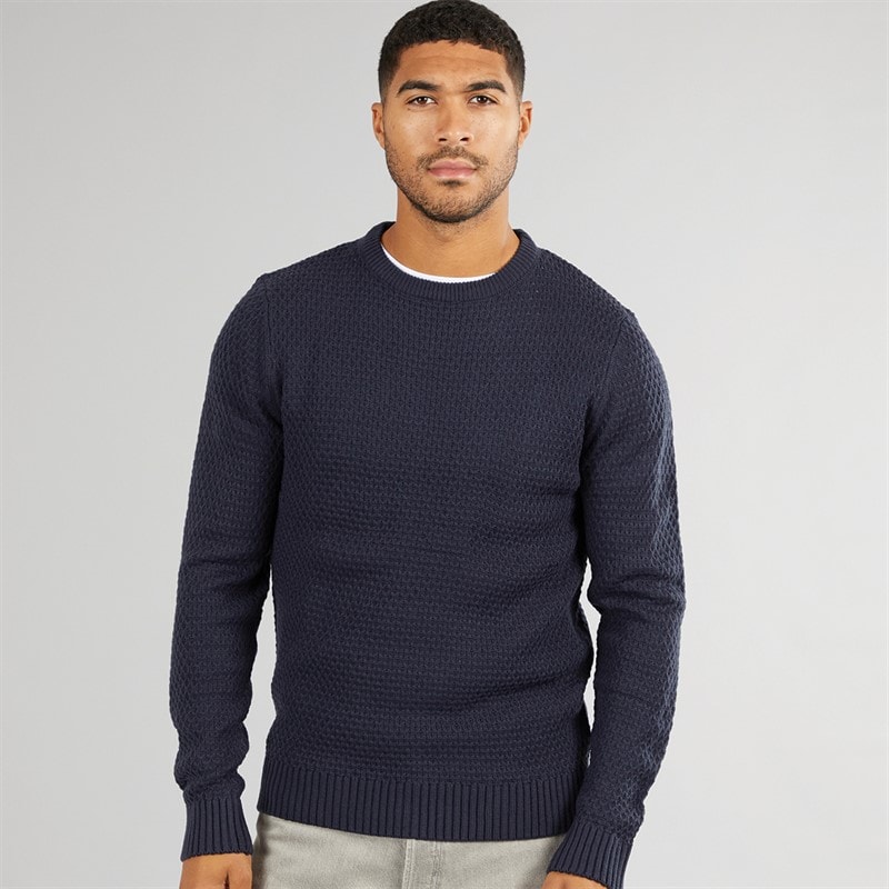Avant Garde Mens Tanka Crew Neck Jumper Navy - Image 1