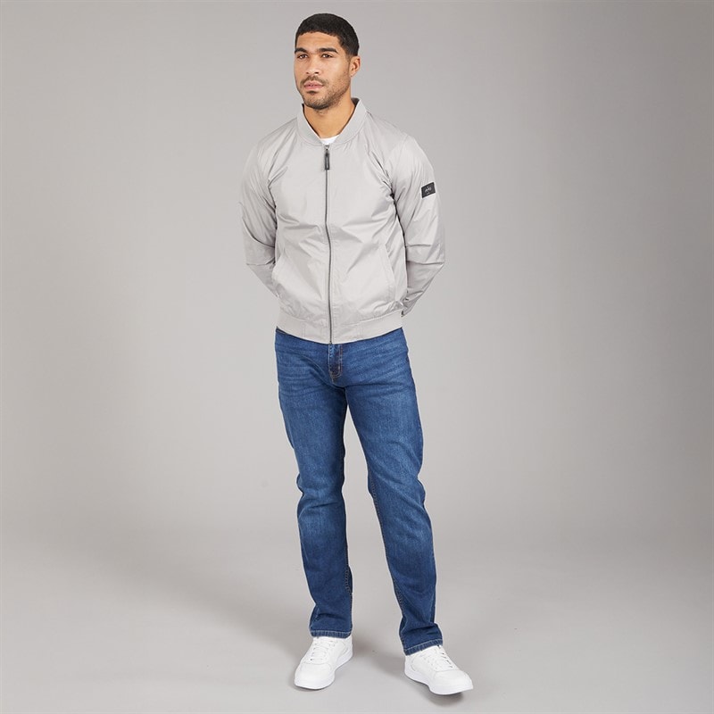Avant Garde Mens Veste Bomber Jacket Light Grey - Image 4