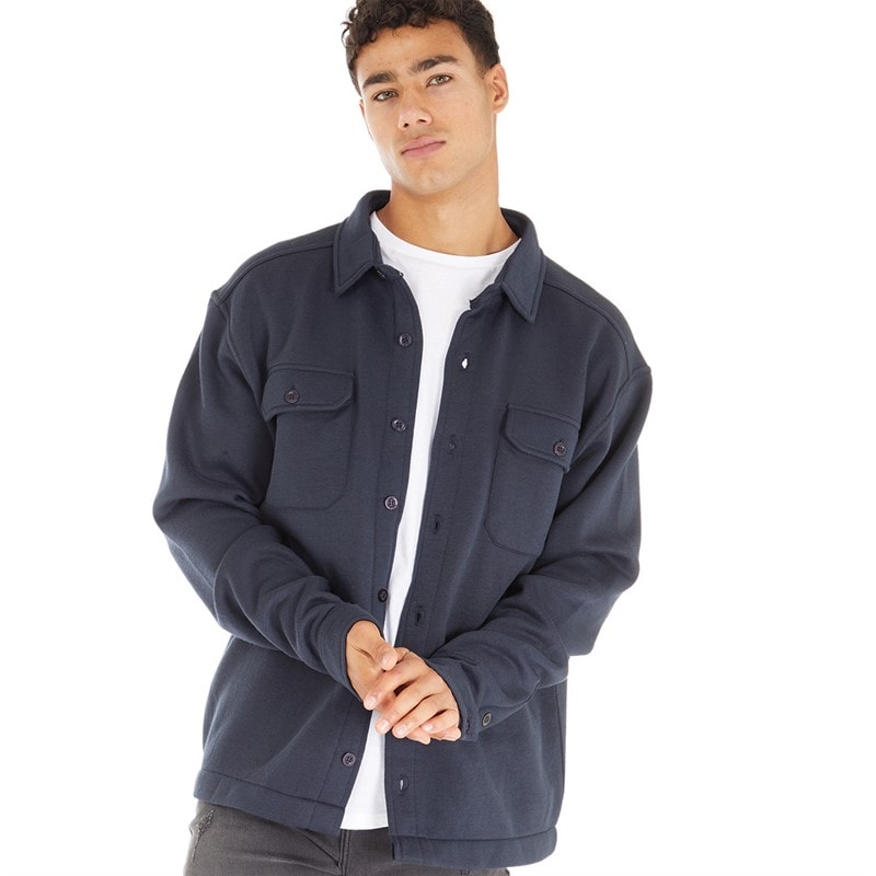 Avant Garde Mens Heated Shacket Navy - Image 1