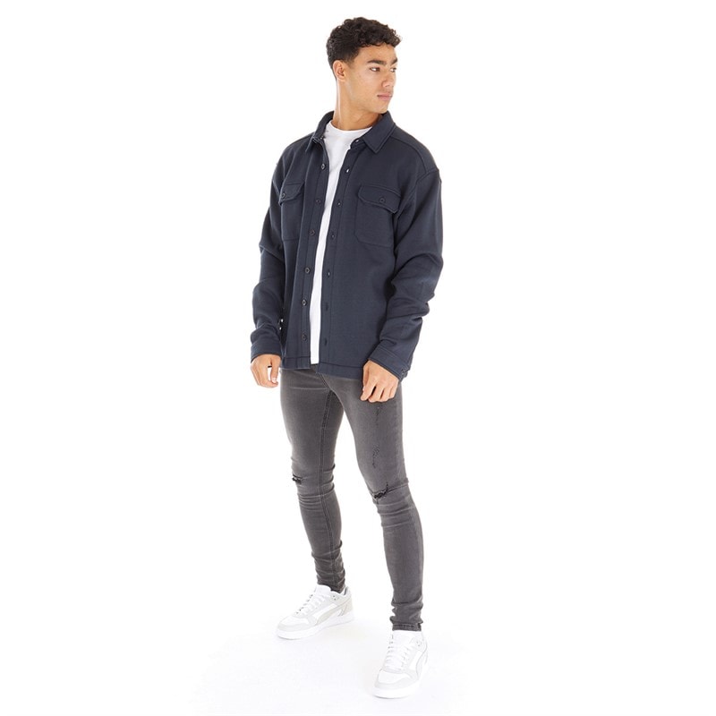 Avant Garde Mens Heated Shacket Navy - Image 3